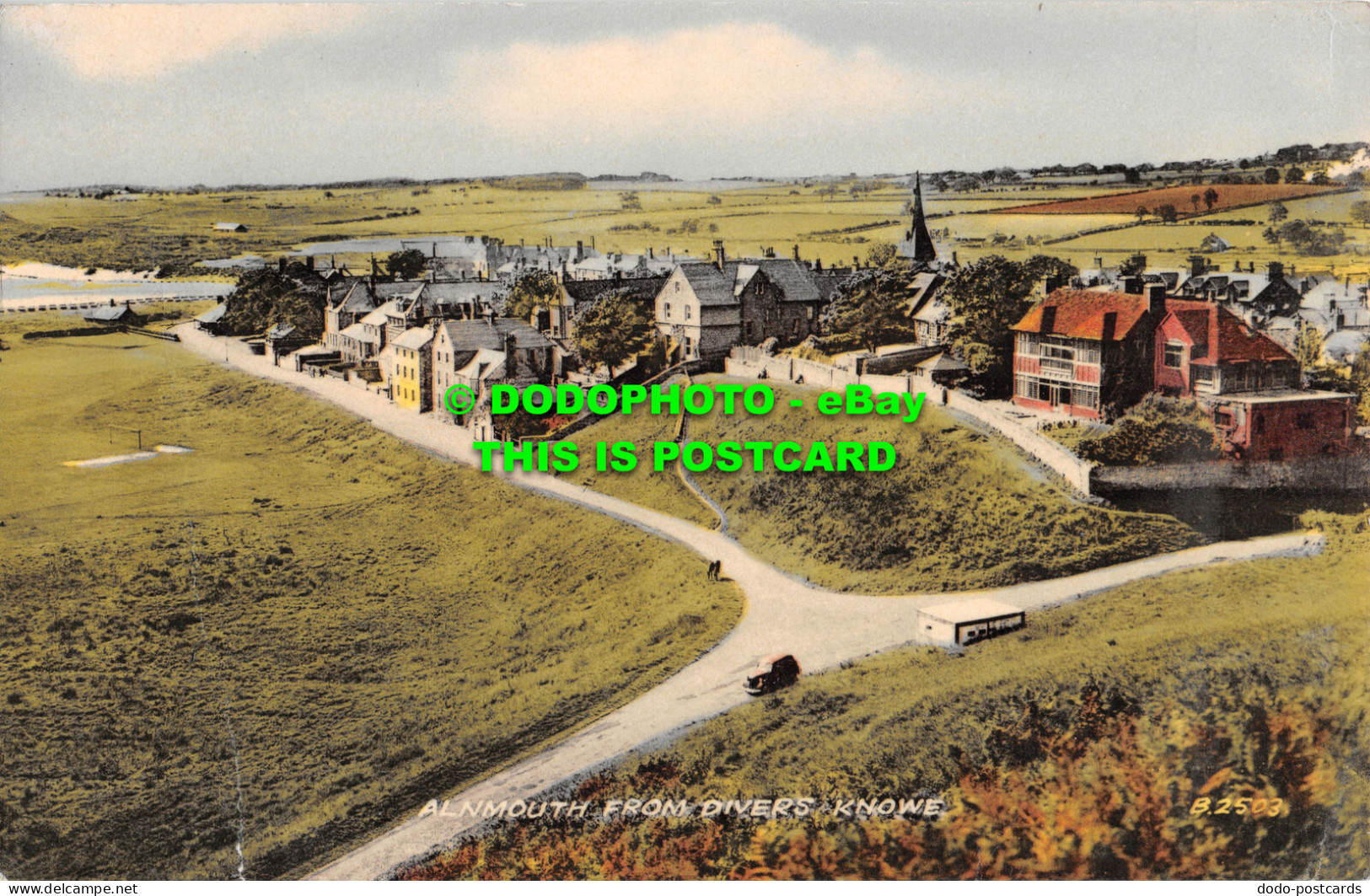 R480875 Alnmouth From Divers Knowe. B. 2503. Collo Colour. Valentines - Monde