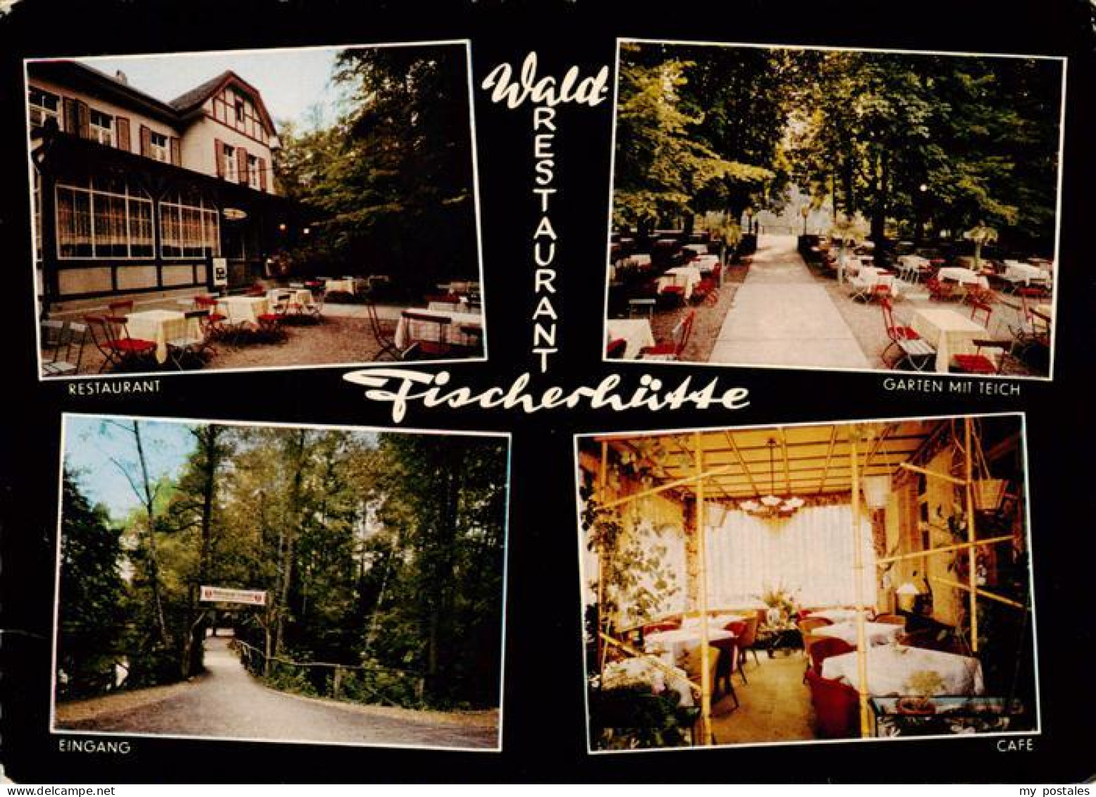 73934144 Bad_Lippspringe Wald Restaurant Fischerhuette Garten Mit Teich Eingang  - Bad Lippspringe