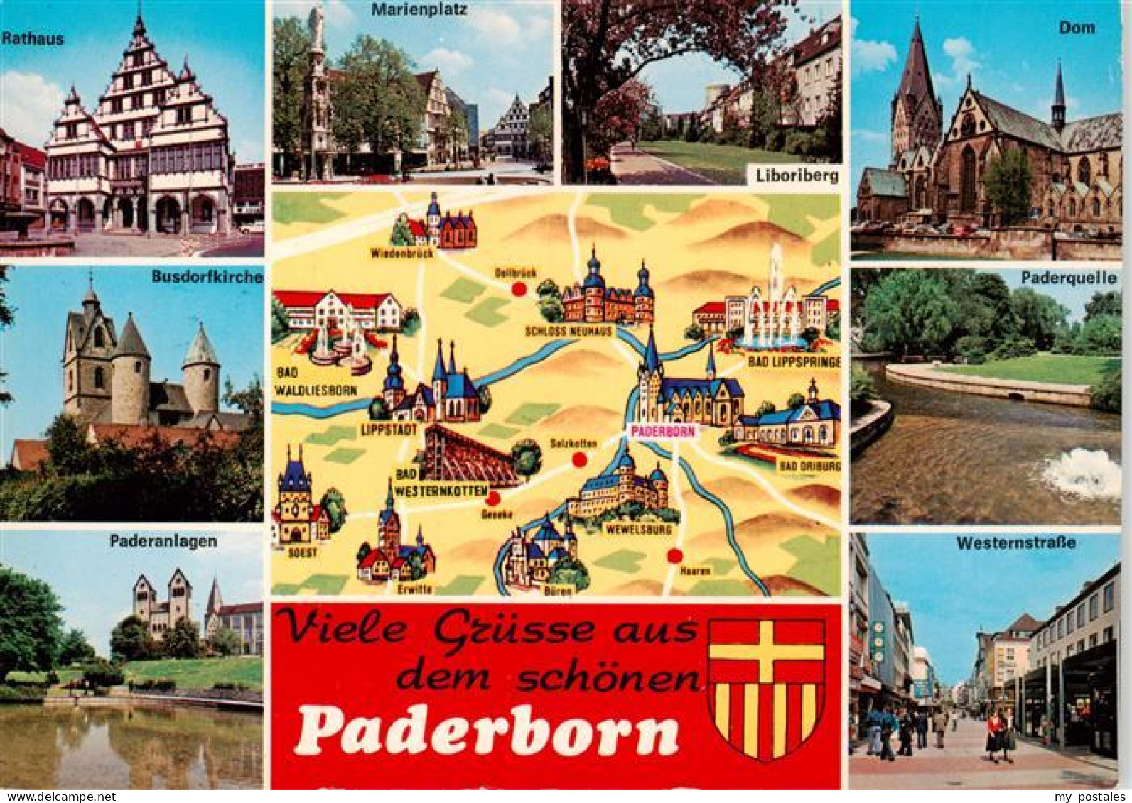 73934136 Paderborn Rathaus Busdorfkirche Paderanlagen Marienplatz Liboriberg Dom - Paderborn