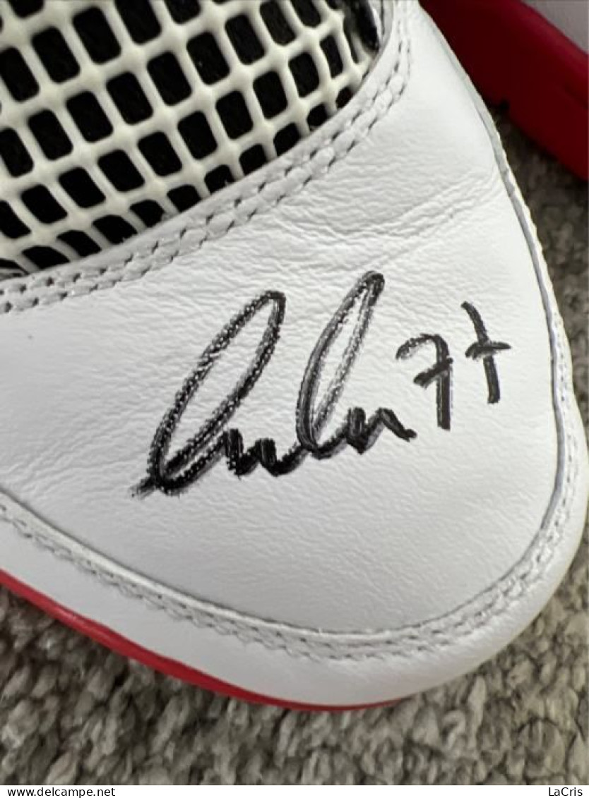 NBA Luka Doncic Signed NIKE JORDAN 4 Fire - Authographs