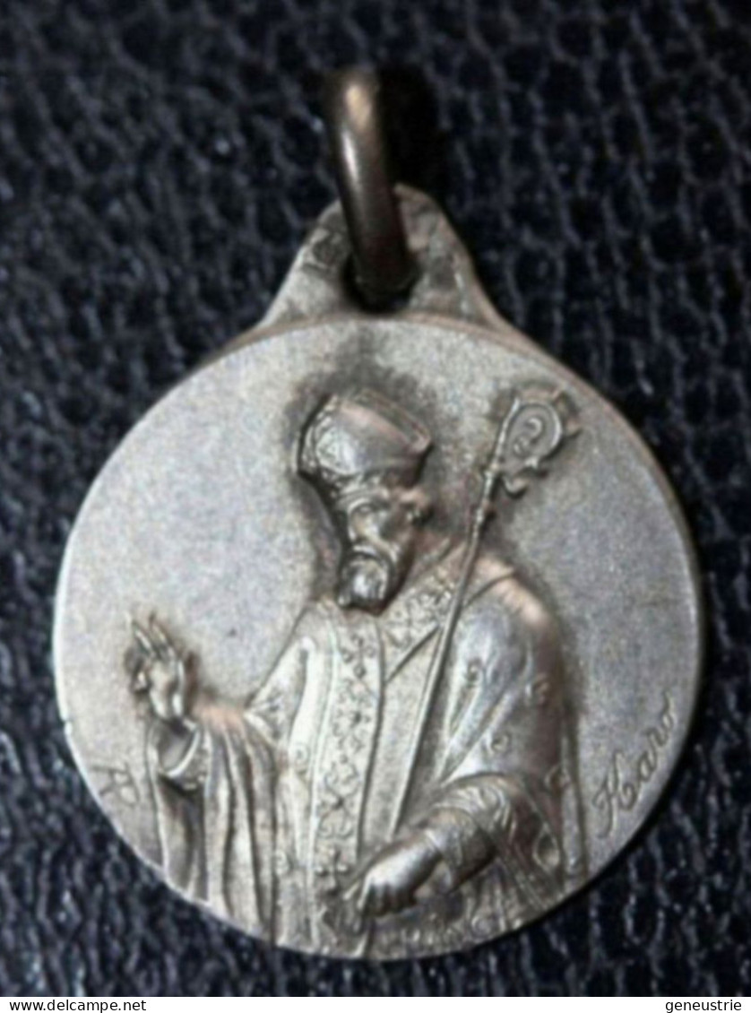 Pendentif Médaille Religieuse Années 20 Argent 800 "Saint Rémy / Saint Remi De Reims" Silver Religious Medal - Godsdienst & Esoterisme