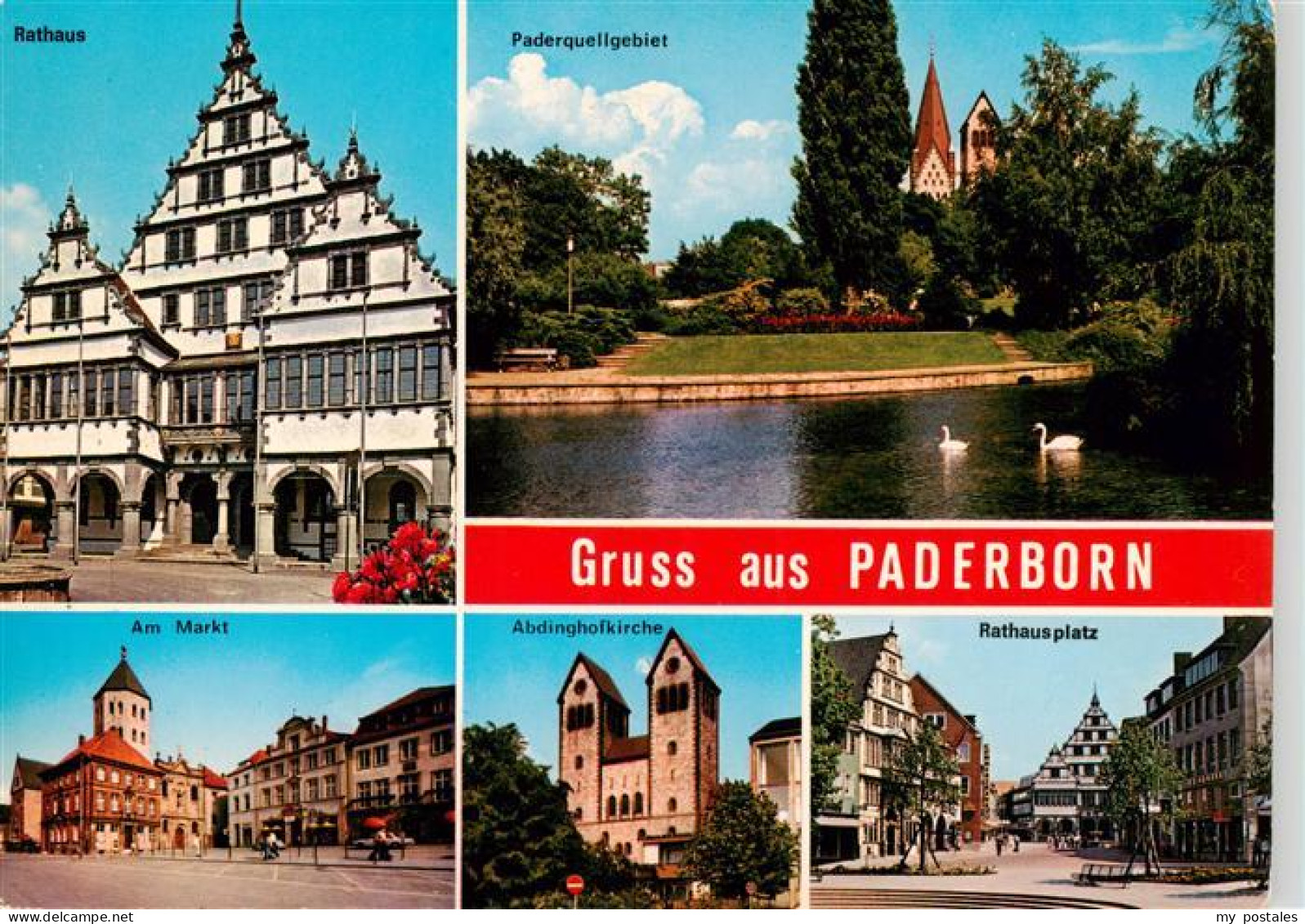 73934118 Paderborn Rathaus Paderquellgebiet Am Markt Abdinghofkirche Rathausplat - Paderborn