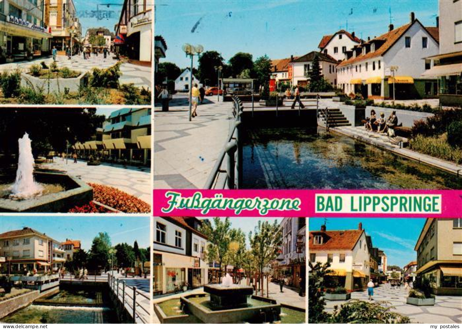 73934116 Bad_Lippspringe Ortspartien Brunnen Kanal Marktplatz - Bad Lippspringe