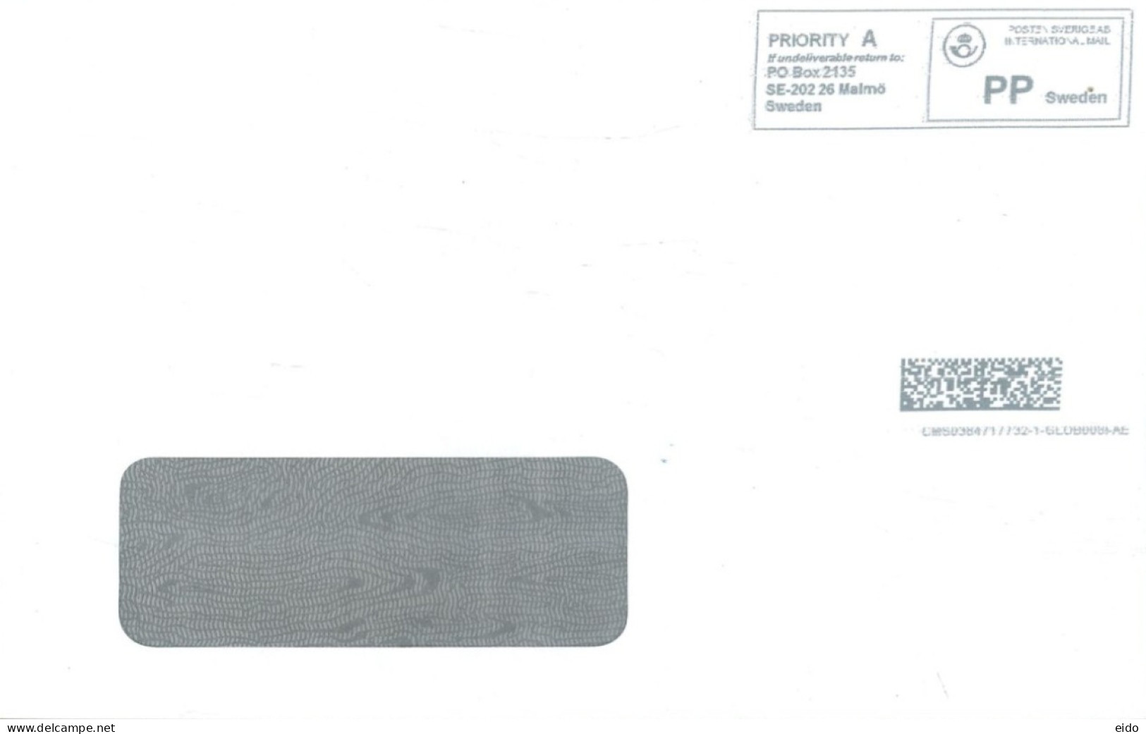 SWEDEN - 2024 - POSTAL FRANKING MACHINE COVER TO DUBAI. - Brieven En Documenten