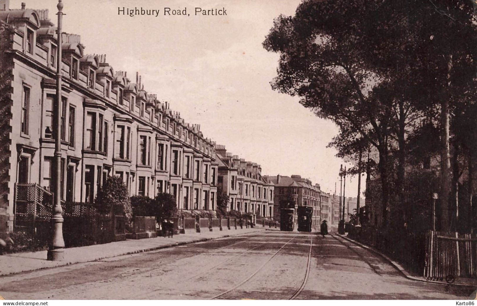 Partick , Near Glasgow * Highbury Road * Tramway Stramway Tram * écosse Scotland - Lanarkshire / Glasgow