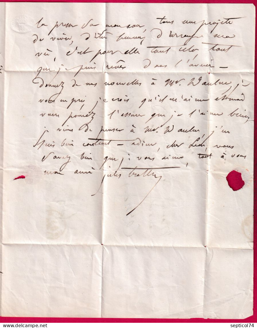 CAD TYPE 15 BAYEUX CALVADOS BOITE RURALE SUPPLEMENTAIRE A3 PORT EN BESSIN POUR ALENCON ORNE 1842 LETTRE - 1801-1848: Précurseurs XIX