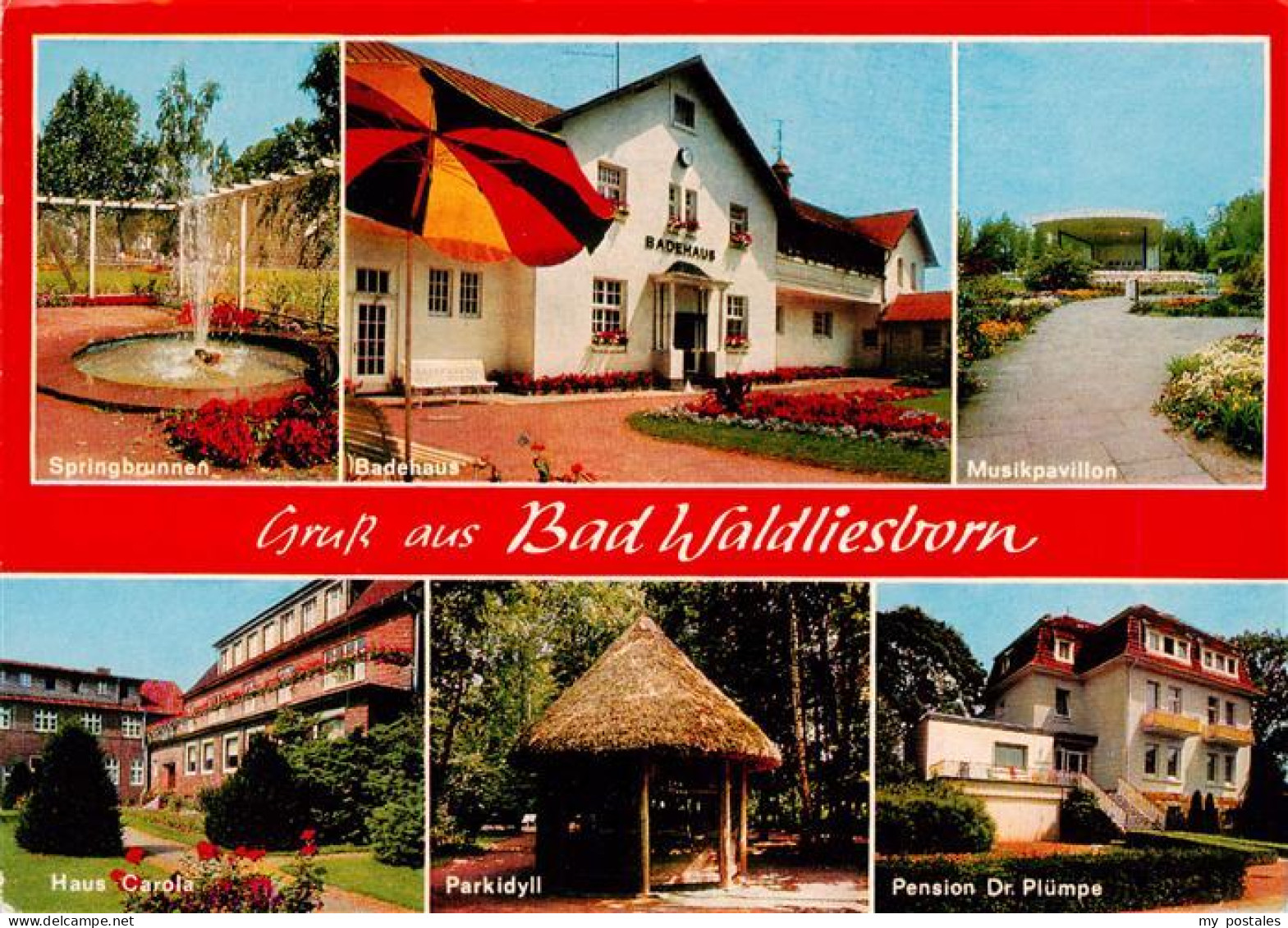 73934054 Bad_Waldliesborn Springbrunnen Badehaus Musikpavillon Haus Carola Parki - Lippstadt