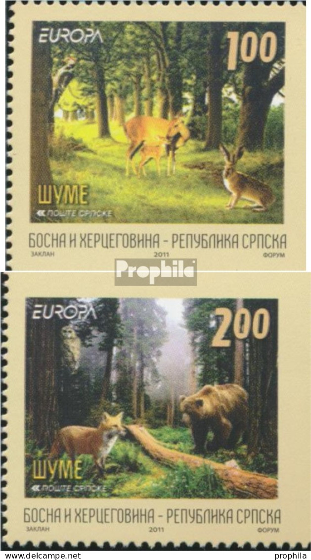 Bosnien - Serbische Republ. 525E-526E (kompl.Ausg.) Postfrisch 2011 Der Wald - Bosnia Erzegovina