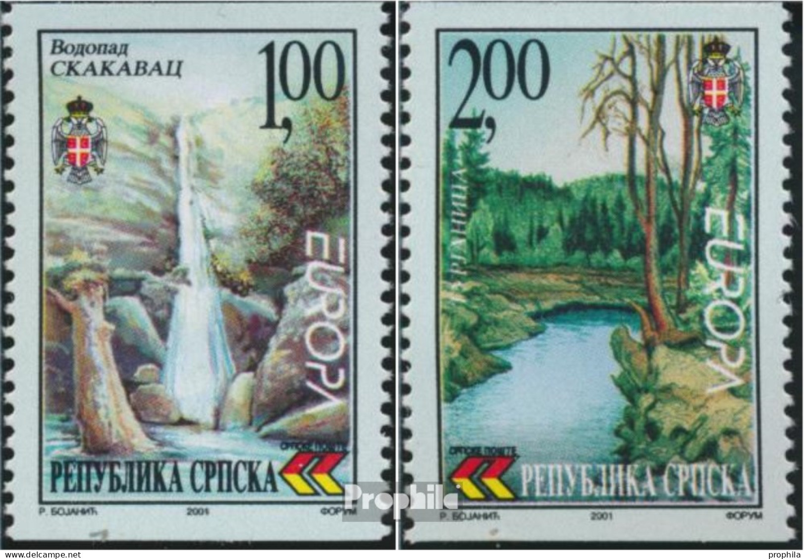 Bosnien - Serbische Republ. 200C-201C (kompl.Ausg.) Postfrisch 2001 Wasser - Bosnia And Herzegovina