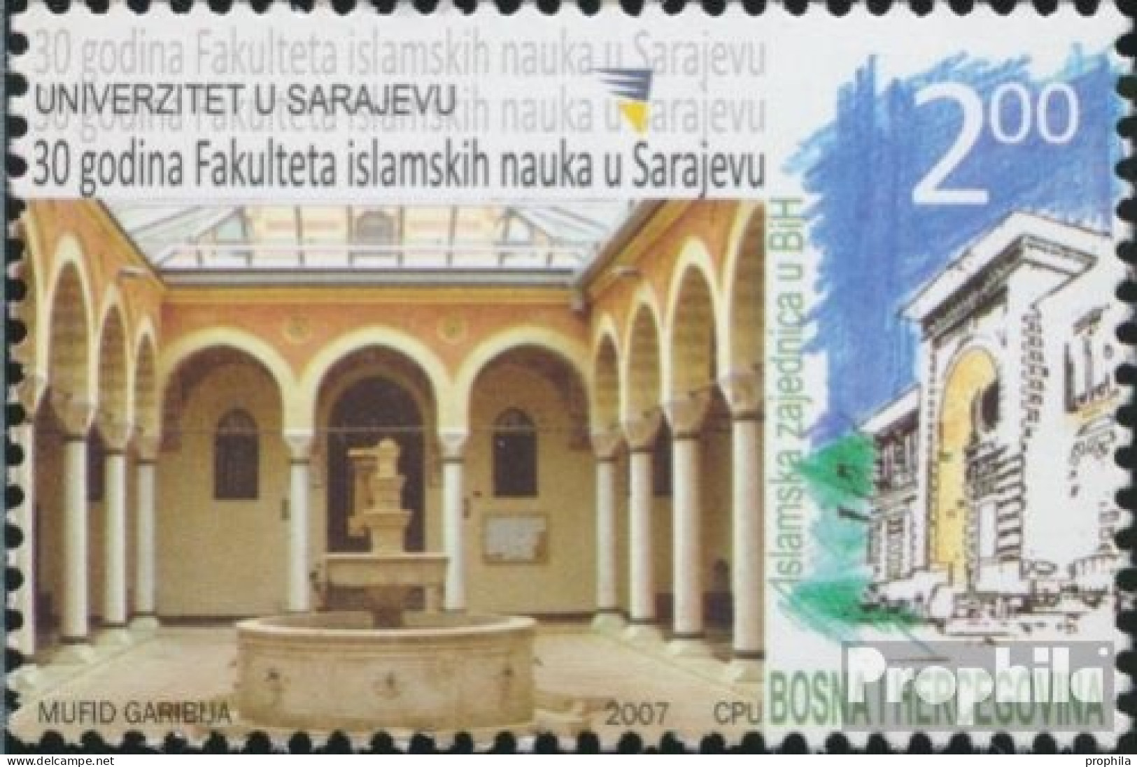 Bosnien-Herzegowina 488 (kompl.Ausg.) Postfrisch 2007 Islamwissenschaftliche Fakultät - Bosnia Erzegovina