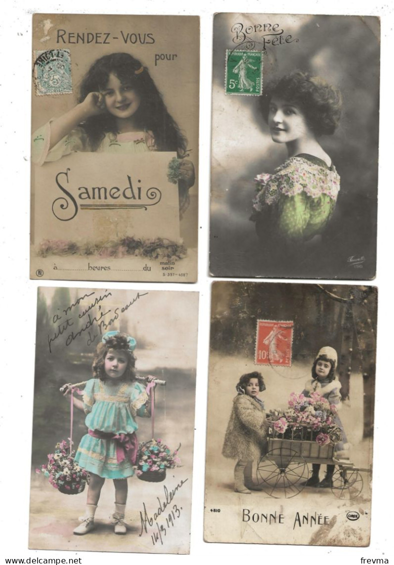 Album Ancien Dans Son Jus Lot 1028 Cpa Fantaisie Des Années 1910 - 500 Cartoline Min.