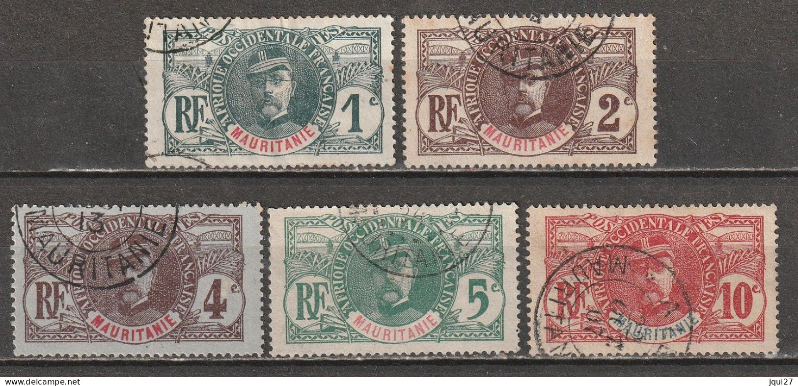 Mauritanie N° 1, 2, 3, 4, 5 - Used Stamps