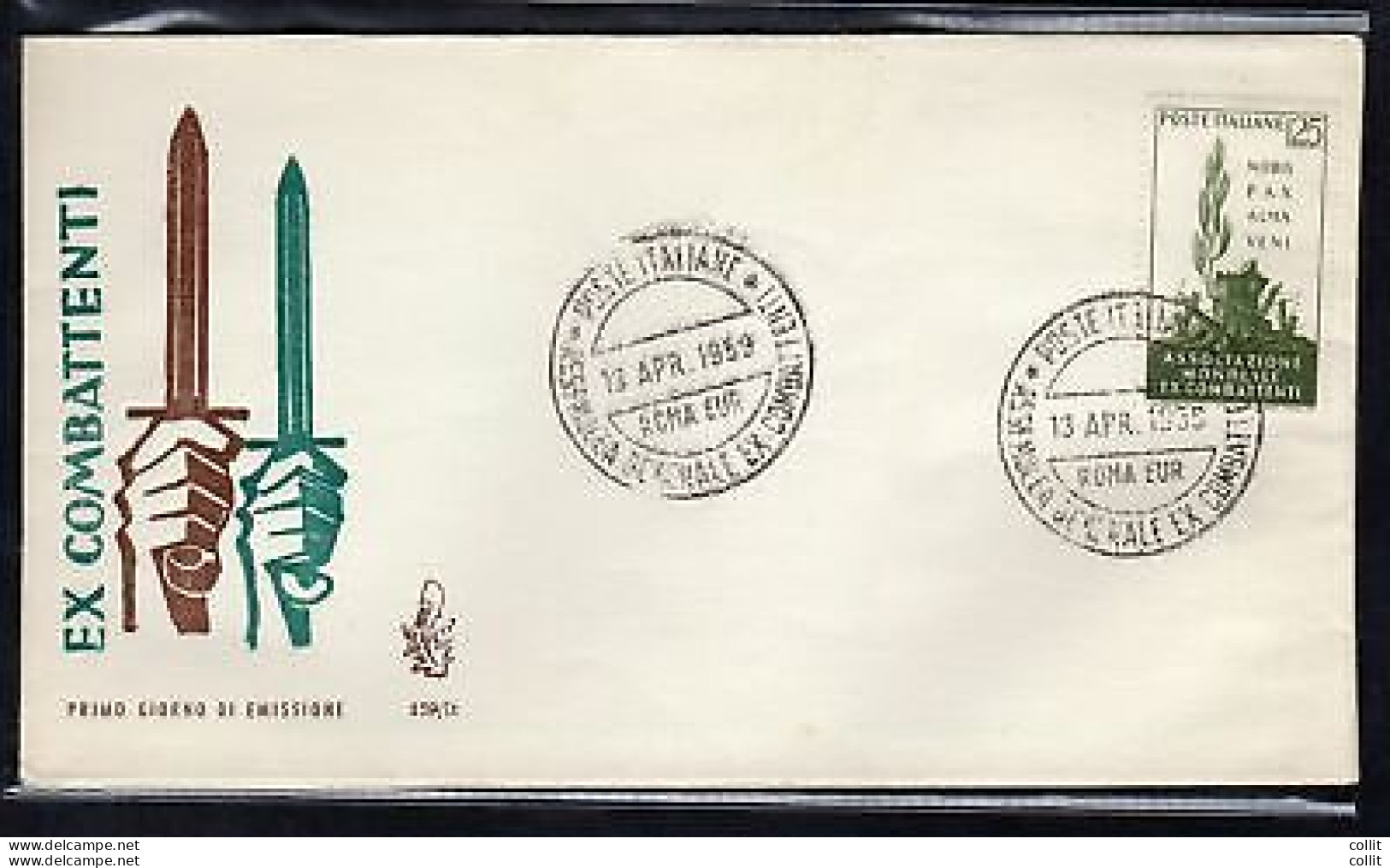 Italia FDC Venetia 1959 Assemblea Ex Combattenti  Non Viaggiata - FDC