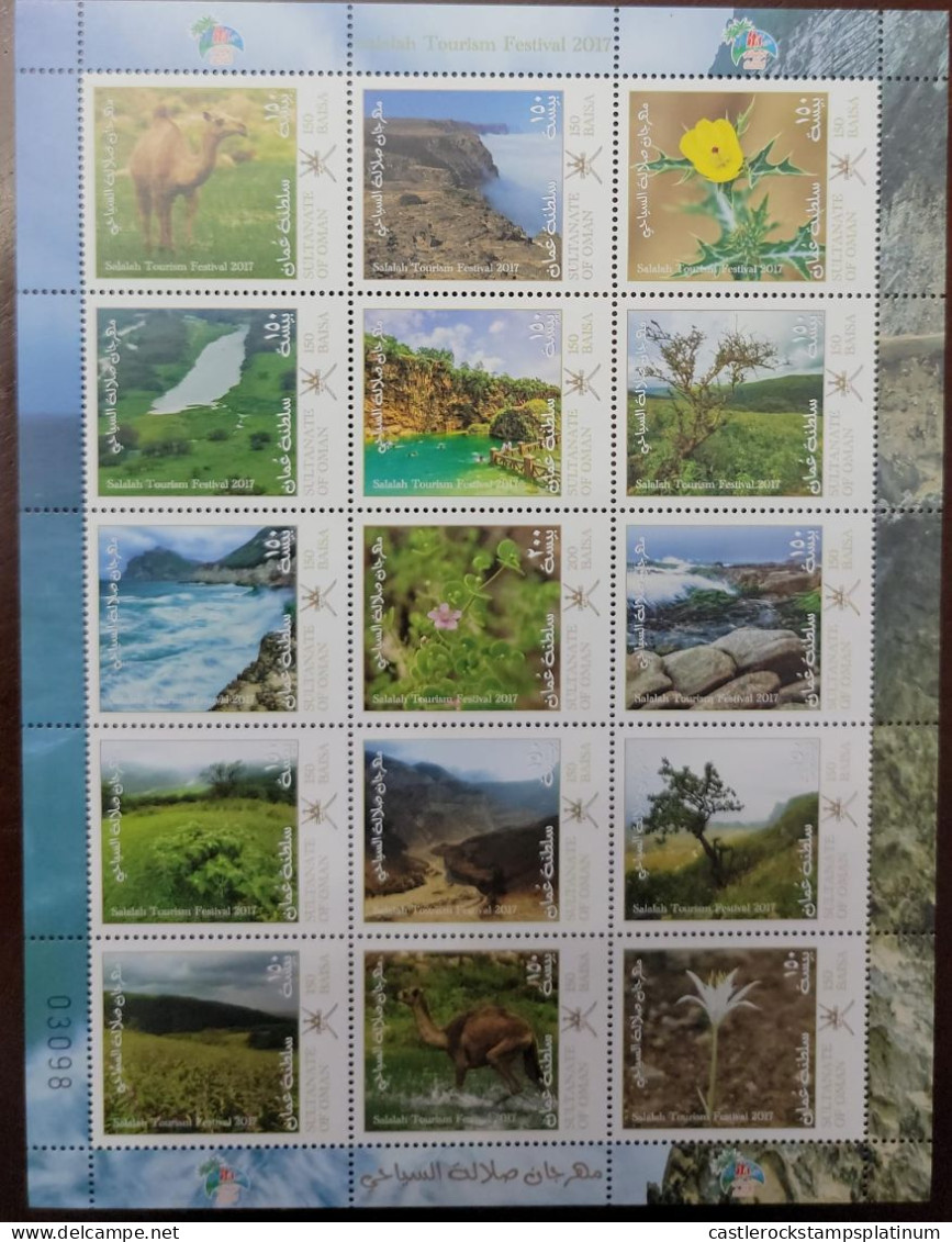 O) 2017 OMAN, SALALAH TOURISM  FESTIVAL NATURAL RESERVE, LANDSCAPE, CACTUS,  FAUNA AND FLORA,  MNH - Oman