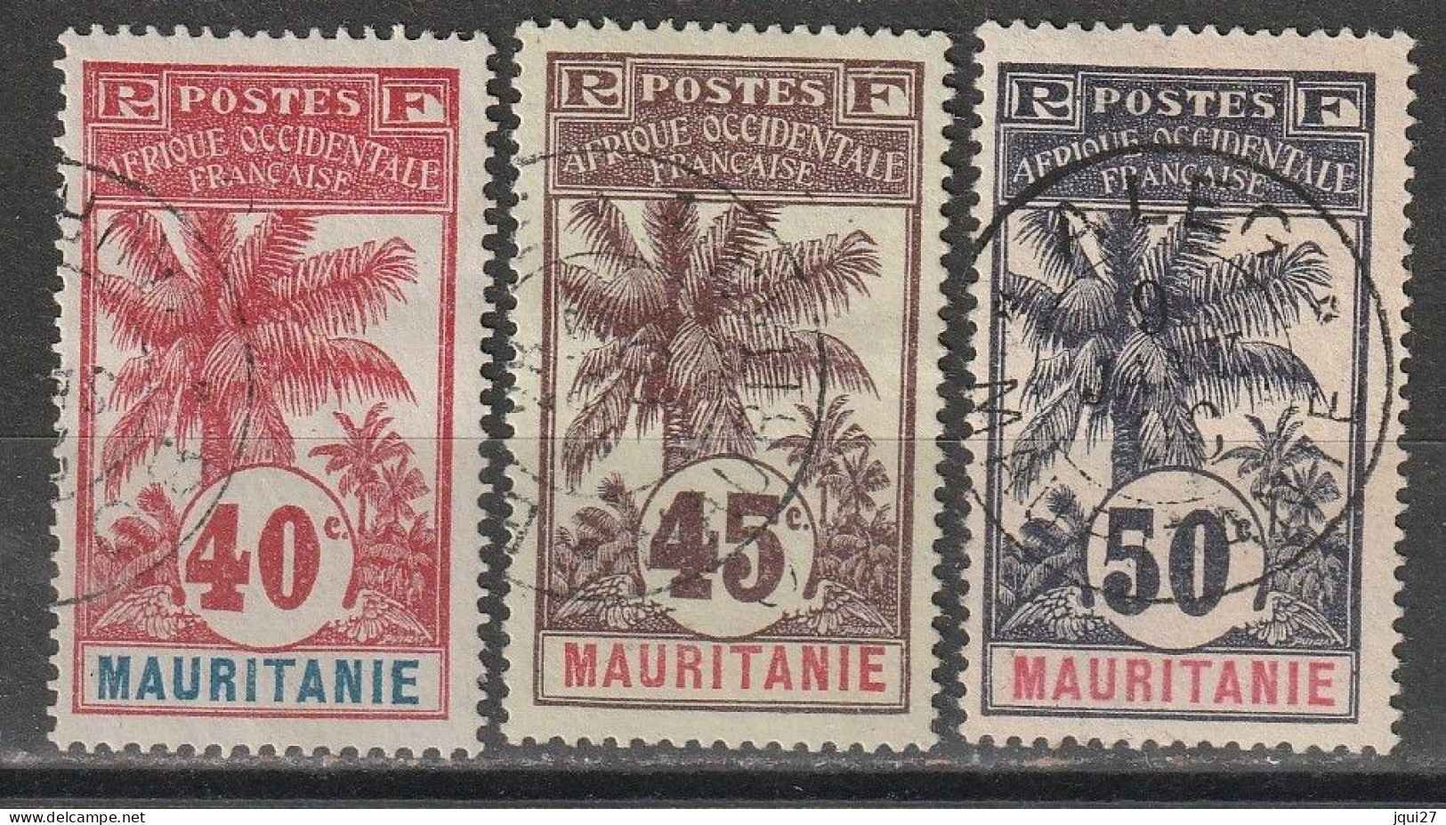 Mauritanie N° 10, 11, 12 - Used Stamps