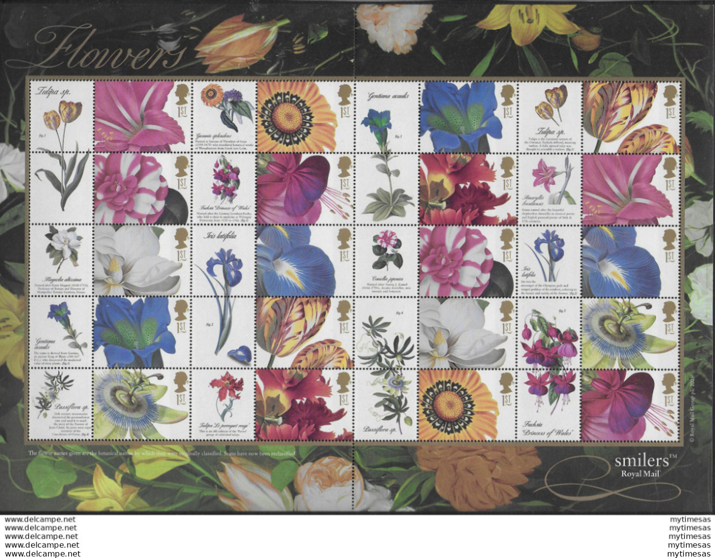 2003 Gran Bretagna Smilers Fiori MNH Unif N. MS 11 - Other & Unclassified