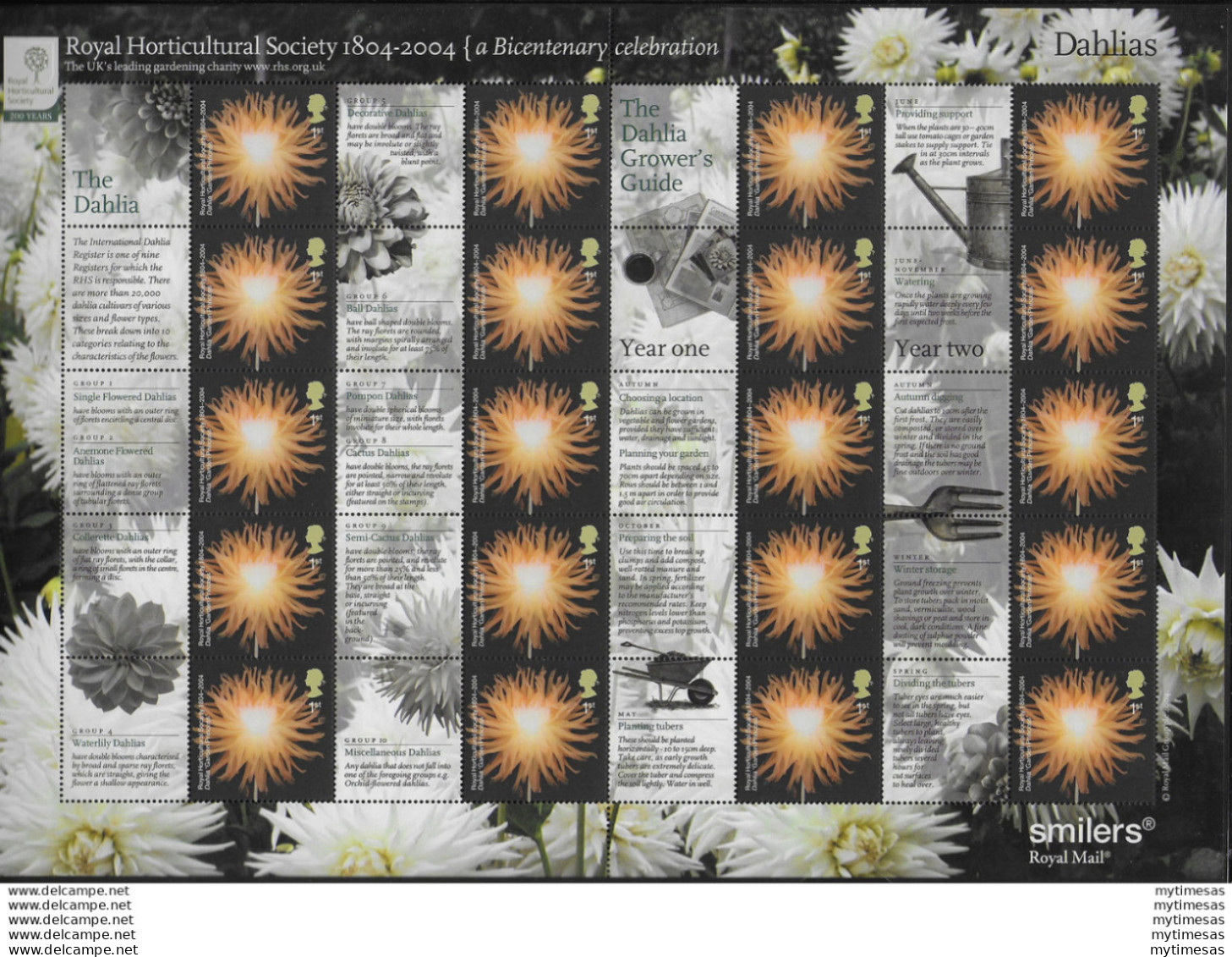 2004 Gran Bretagna Fiori MNH Unif N. MS 19 - Other & Unclassified