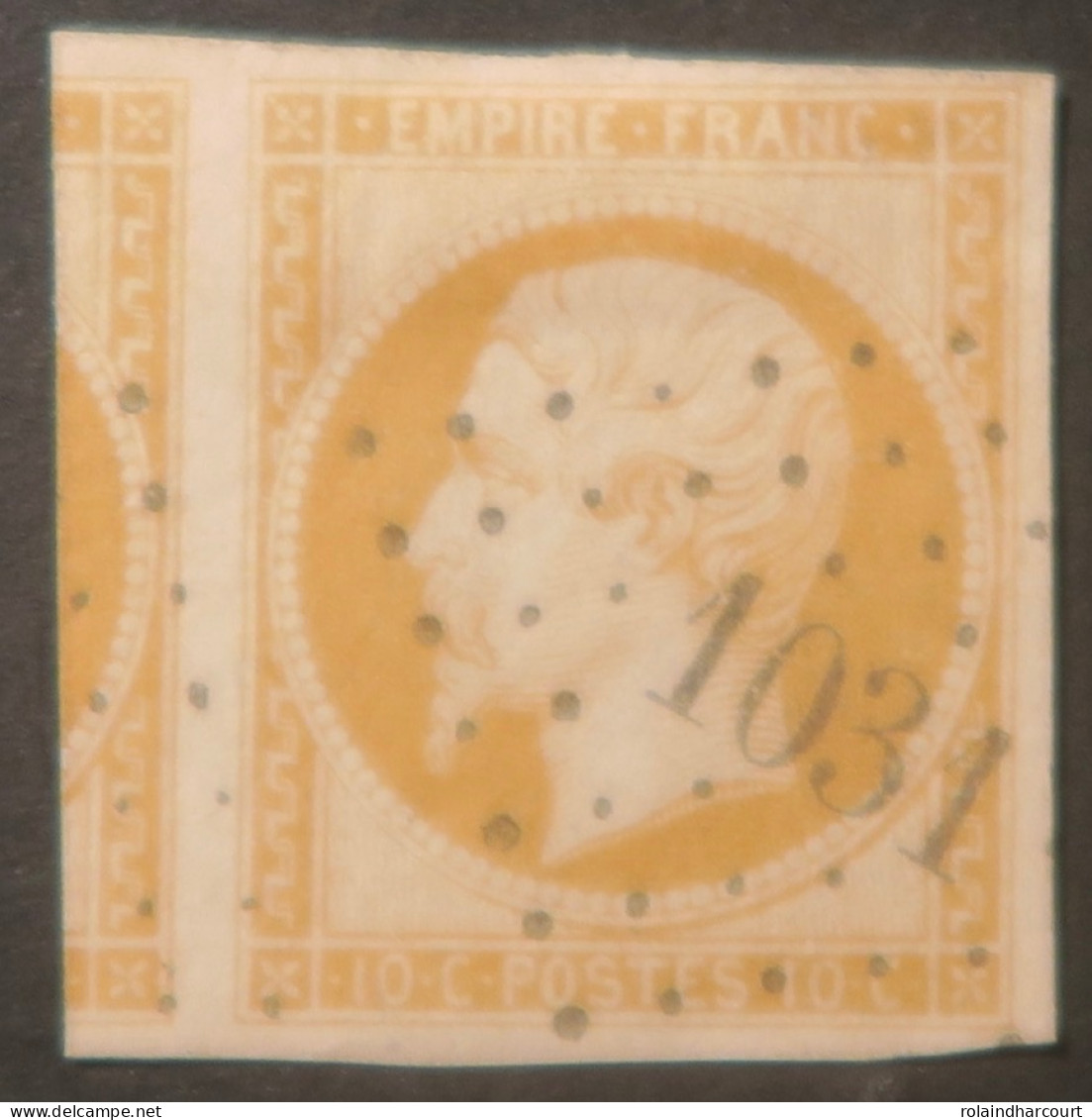 X1101 - FRANCE - NAPOLEON III N°13A - PC 1031 : CREST (Drome) INDICE 3 - Grand Voisin à Gauche - 1853-1860 Napoleon III