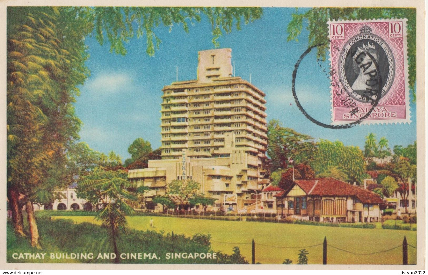 Postal History: Singapore Card With Queen Elizabeth Stamp - Singapur (1959-...)