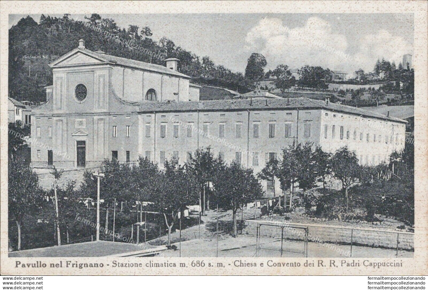 Am311 Cartolina Pavullo Nel Frignano Chiesa E Convento Dei R.r.padri Cappuccini - Modena