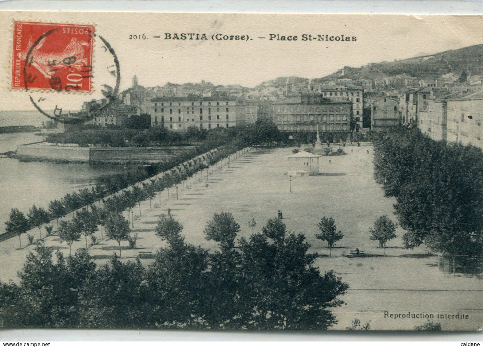 2B-CORSE  -  BASTIA -  Place  St-Nicolas.   Collection. J.Moretti ,Corté - Bastia