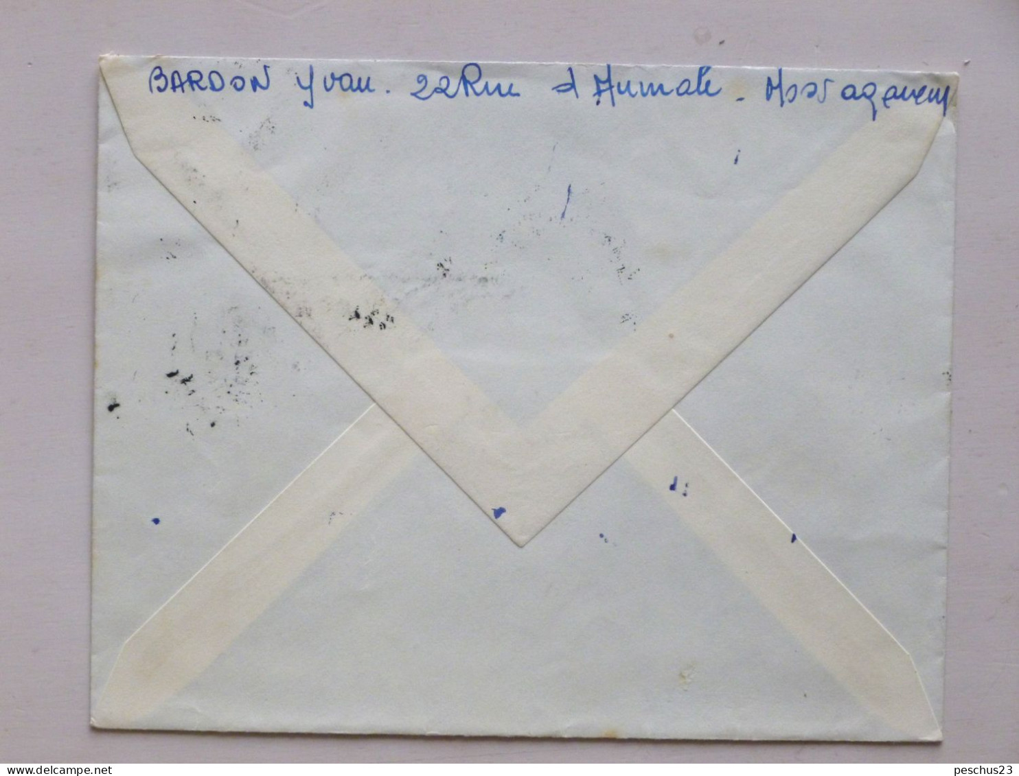 ALGÉRIE > SUÈDE, Lettre 1956 - Par Avion - MOSTAGENEM / ORAN 7.12.1956 Pour SMALAND - Affr.: Mixte - Cartas & Documentos