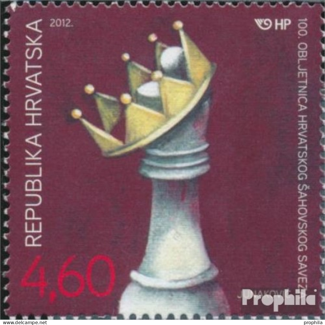 Kroatien 1035 (kompl.Ausg.) Postfrisch 2012 Schachverband - Kroatien