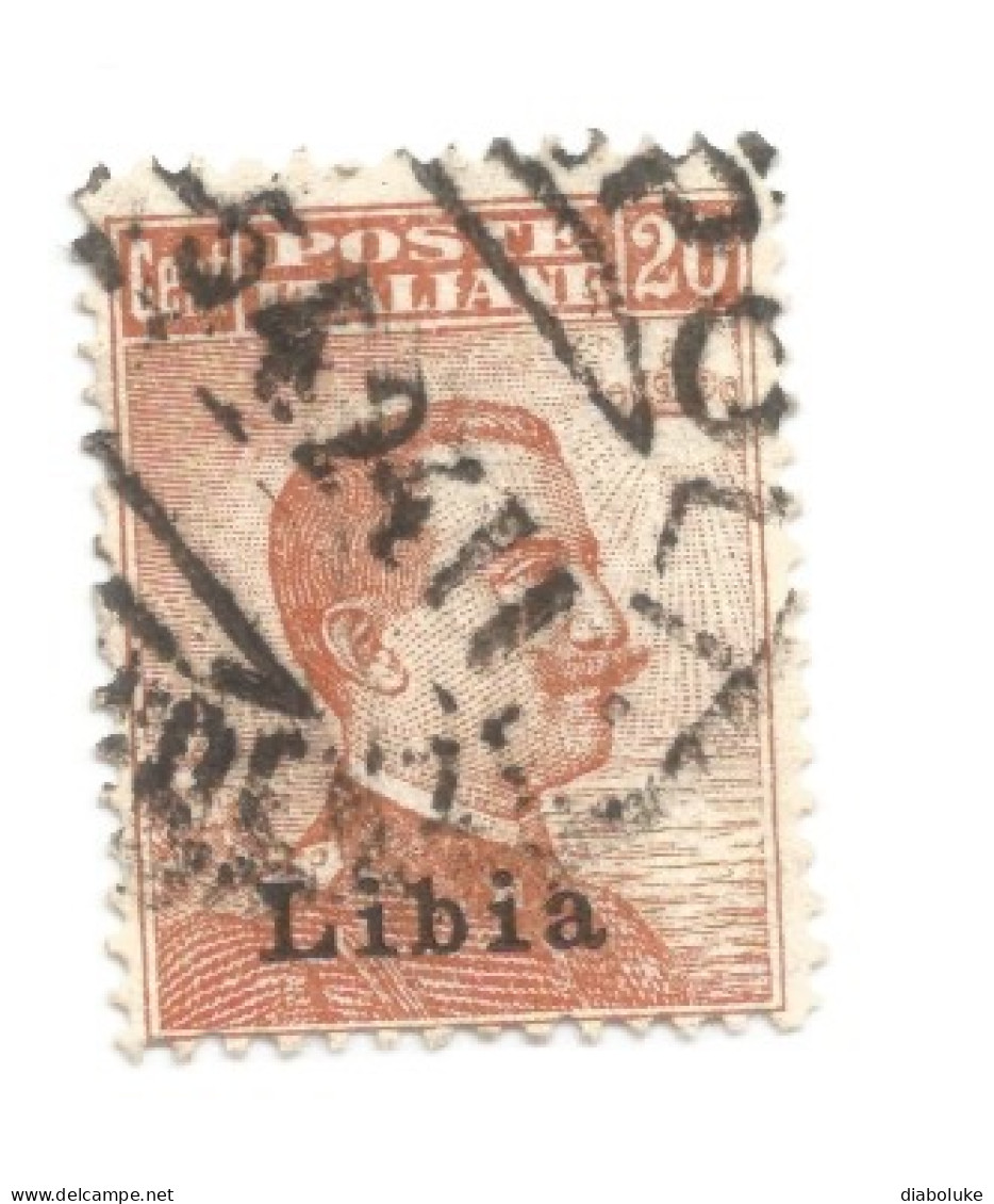 (COLONIE E POSSEDIMENTI) 1918, LIBIA, SOPRASTAMPATI, 20c - 1 Francobollo Usato (CAT. SASSONE N.20) - Libia