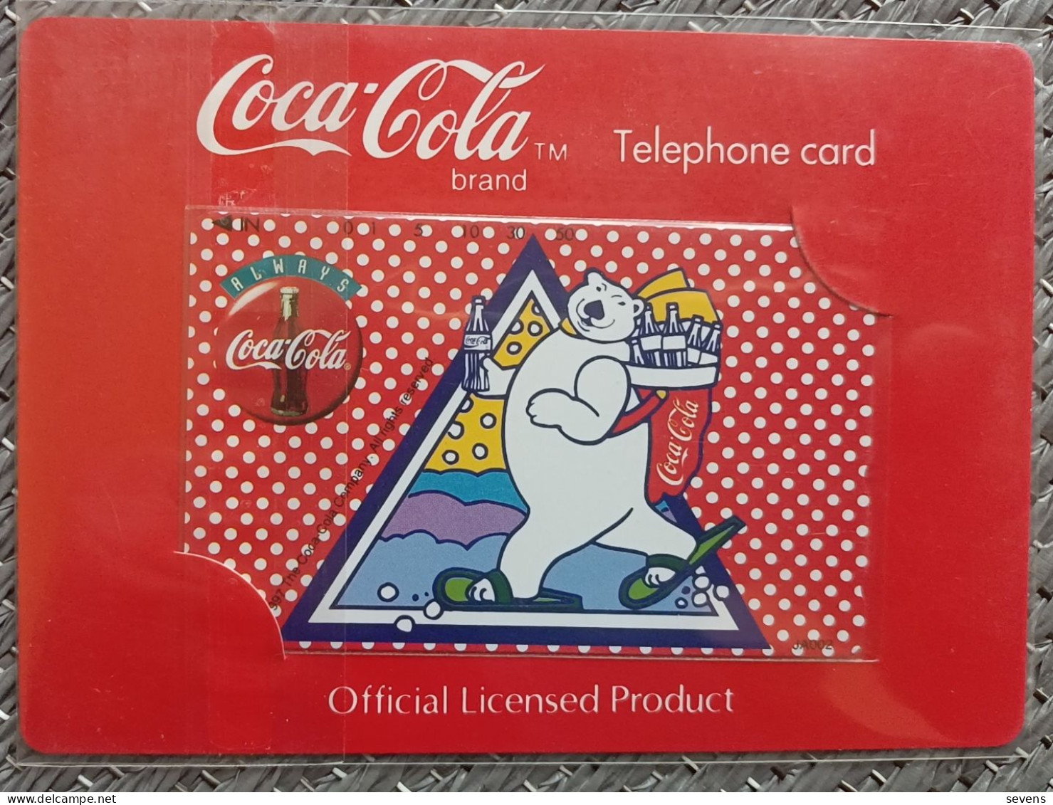 110-016 Coca Cola Official Licensed Limited Issues,JA002  Coca Cola Bear,mint In Folder - Japon