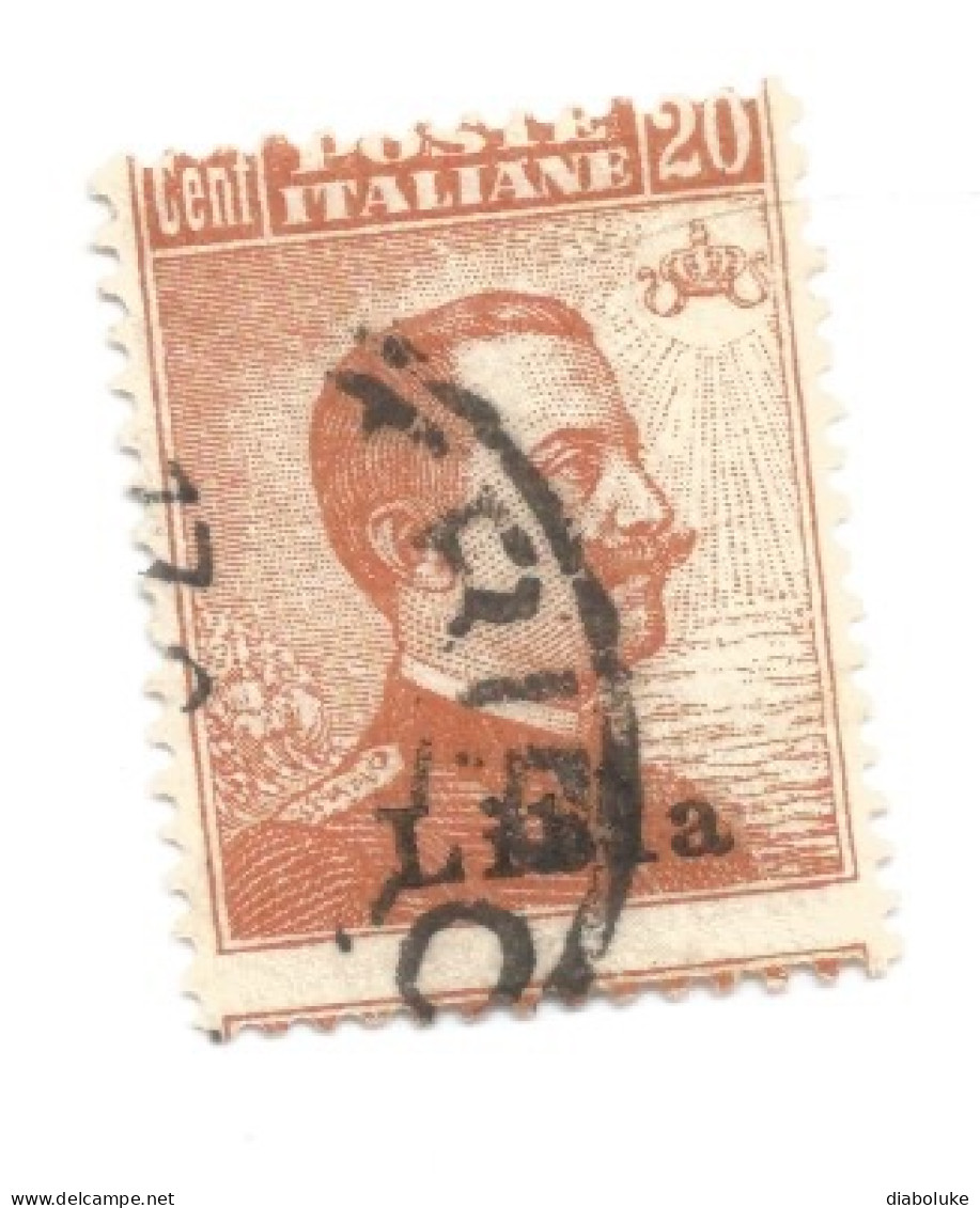 (COLONIE E POSSEDIMENTI) 1918, LIBIA, SOPRASTAMPATI, 20c - 1 Francobollo Usato (CAT. SASSONE N.20) - Libia