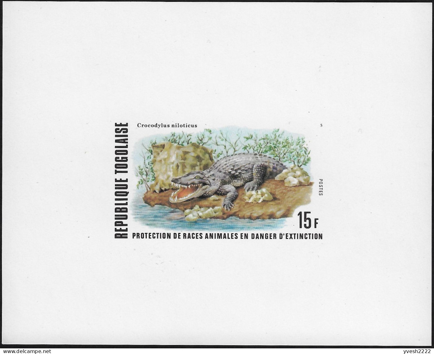 Togo 1977 Y&T 898 Et 899 Sur Feuillets De Luxe. Bestioles En Danger D'extinction. Crocodiles - Otros & Sin Clasificación