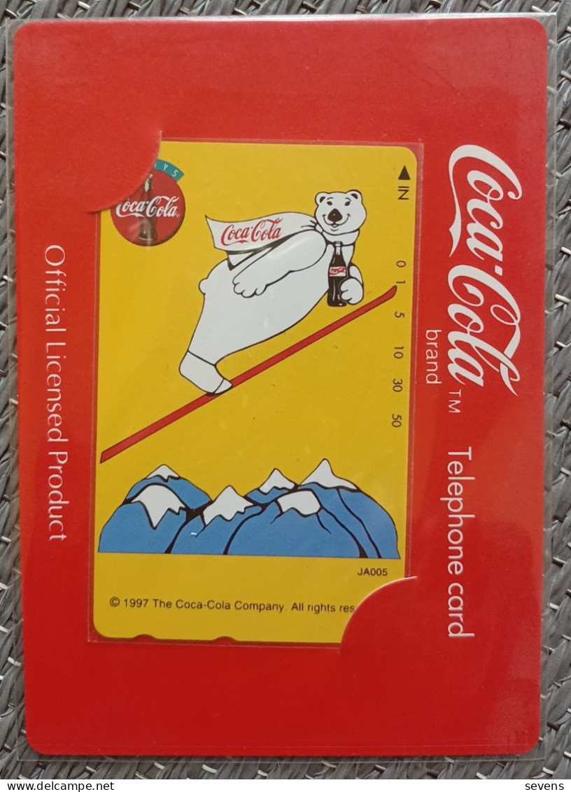 110-016 Coca Cola Official Licensed Limited Issues,JA005  Coca Cola Bear,mint In Folder - Japón