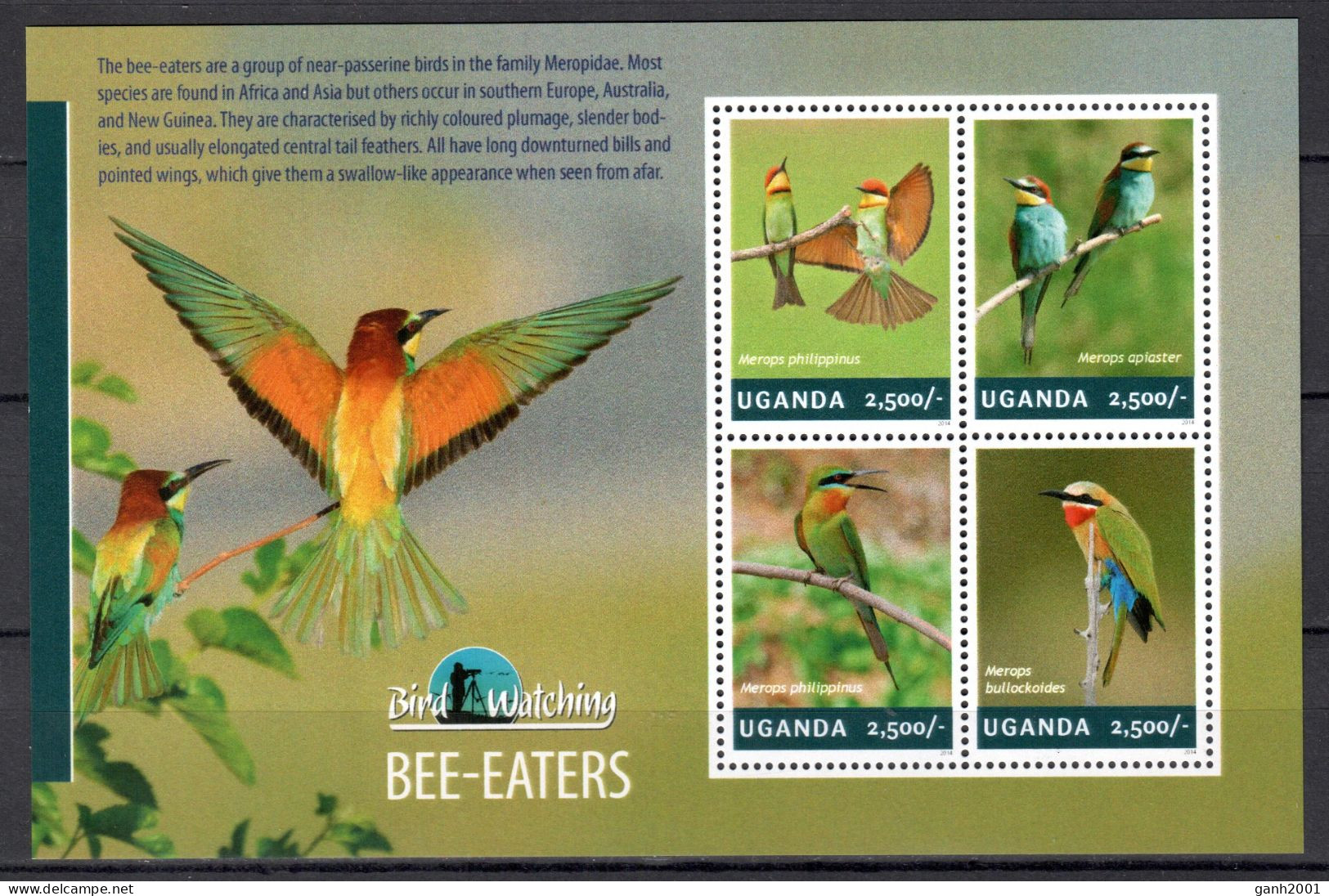 Uganda 2014 / Birds MNH Aves Vögel Oiseaux / Cu21675  24-18 - Sonstige & Ohne Zuordnung