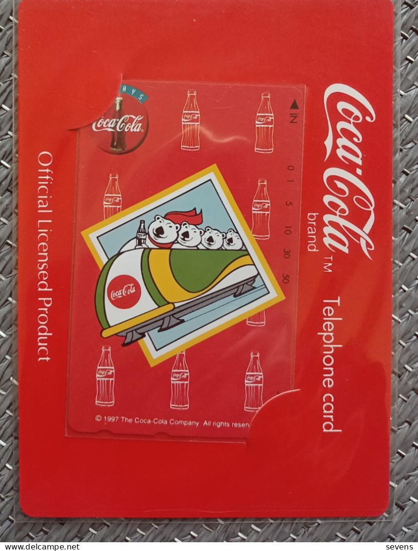 110-016 Coca Cola Official Licensed Limited Issues,JA007  Coca Cola Bear,mint In Folder - Giappone