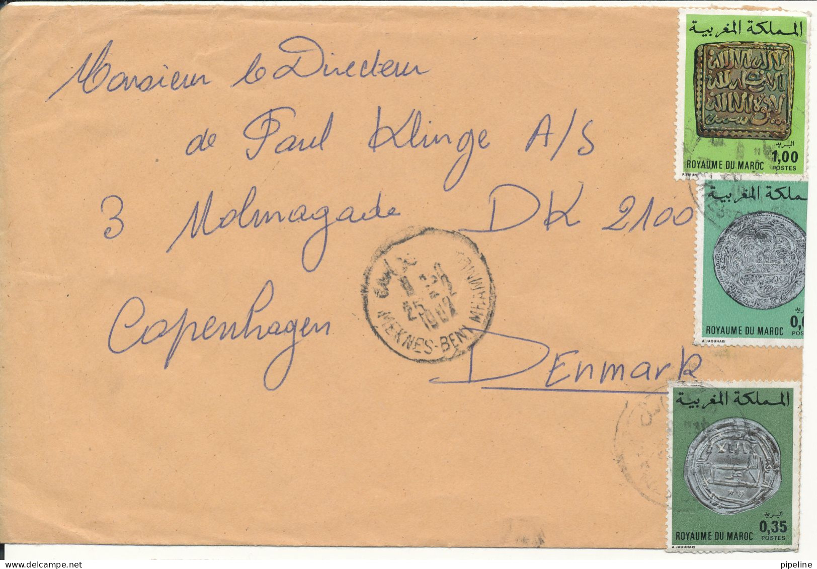 Morocco Cover Sent To Denmark 25-2-1982 - Marokko (1956-...)