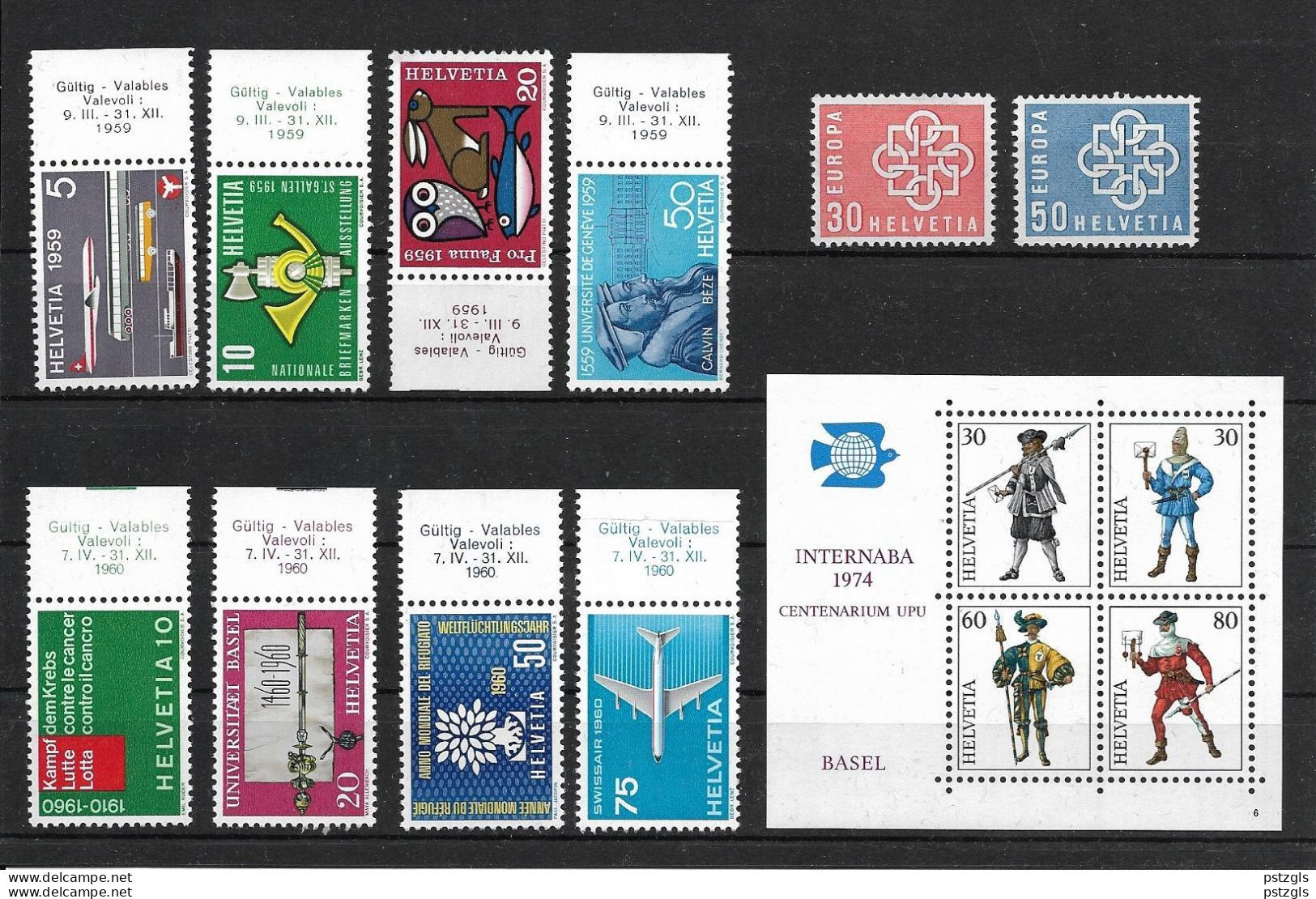 Switzerland 1959-1974 / MNH-VF - Lotti/Collezioni