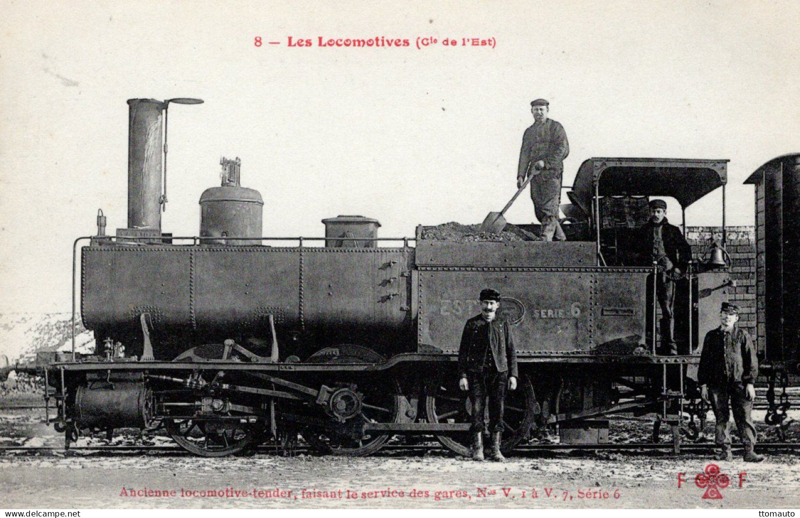 Les Locomotives Francaises (Cie De Est) - Ancienne Locomotive-tender - Fleury CPA # 8 Serie Rouge - Trains