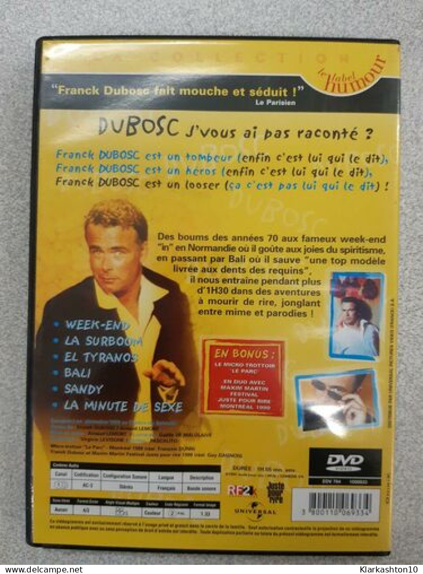 DVD Sketches - Franck Dubosc - J'vous Ai Pas Raconté - Autres & Non Classés