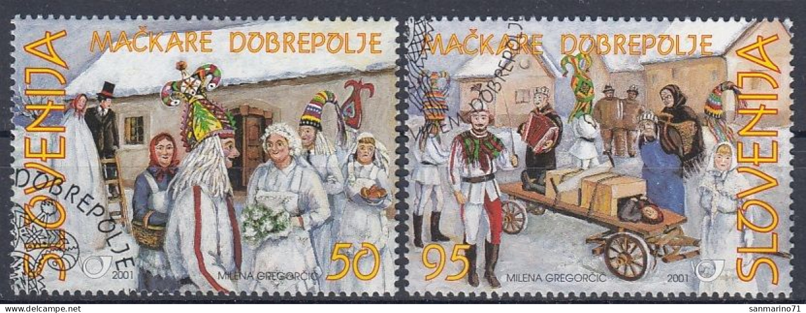 SLOVENIA 338-339,used,hinged - Kostums