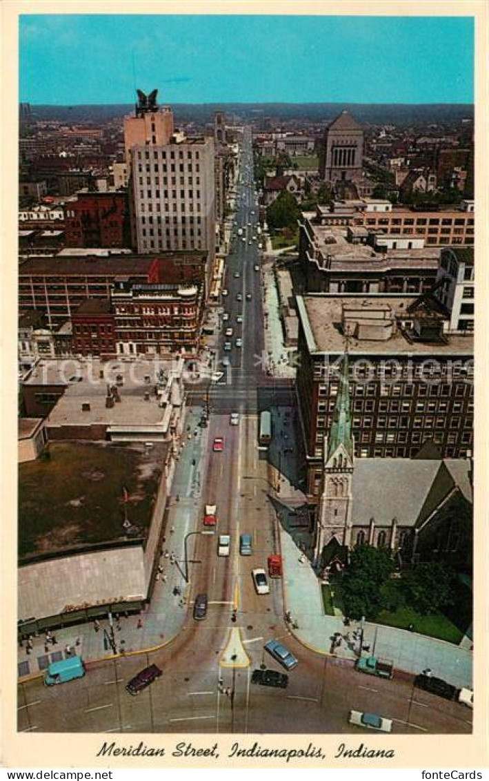 73130845 Indianapolis View Northward Of Meridian Street From Monument Circle - Altri & Non Classificati