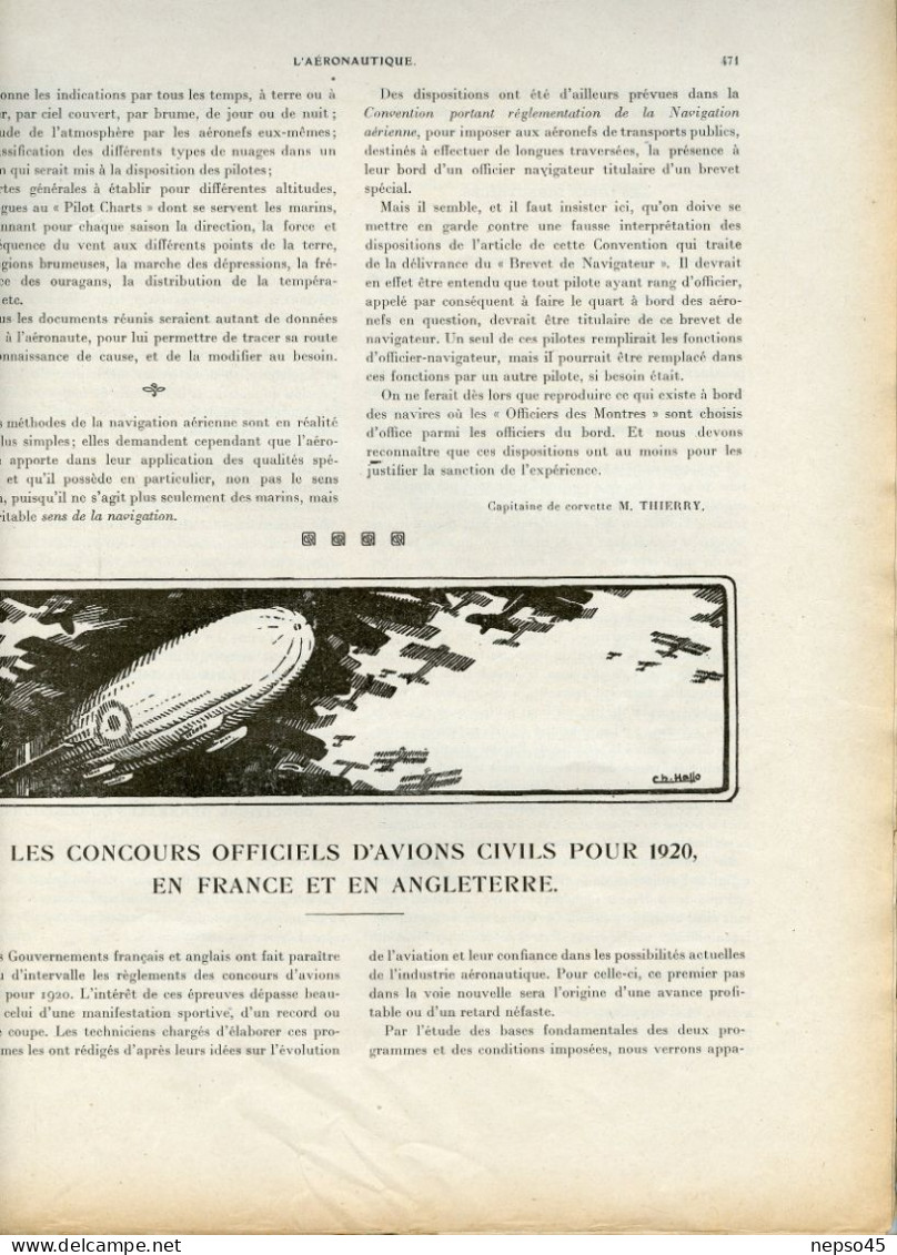 L'Aéronautique revue illustrée.Avril 1920.Aviation.avions Fokker.essais aérodynamiques.