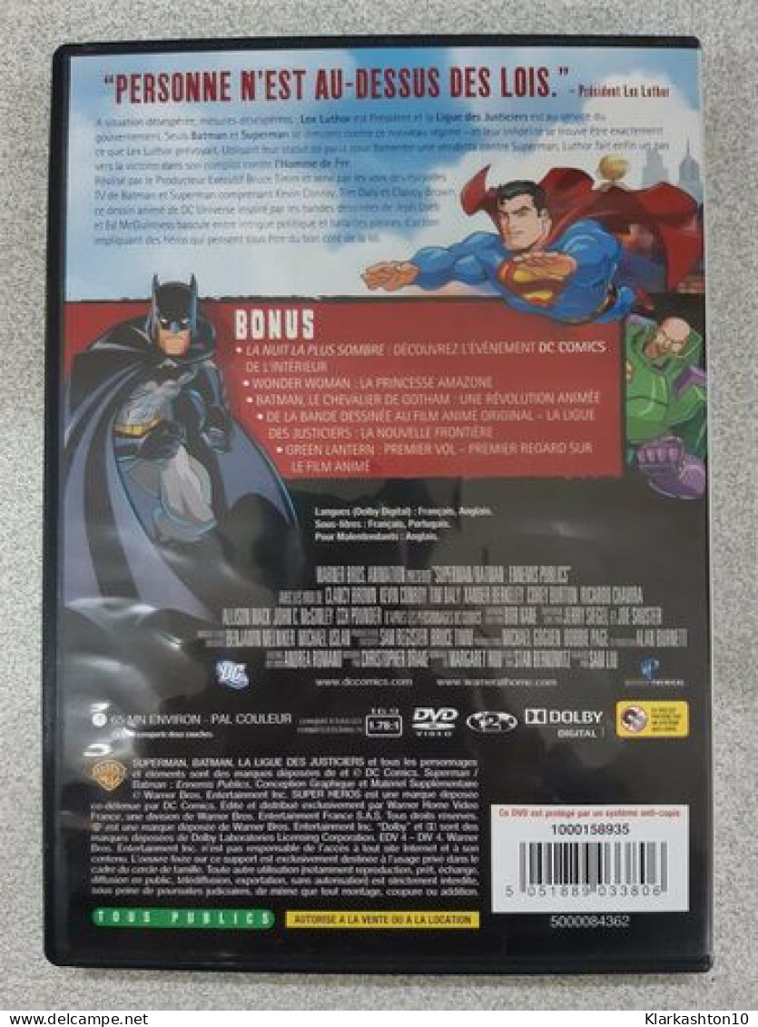 DVD Film Animé - Superman Batman - Ennemis Publics - Altri & Non Classificati