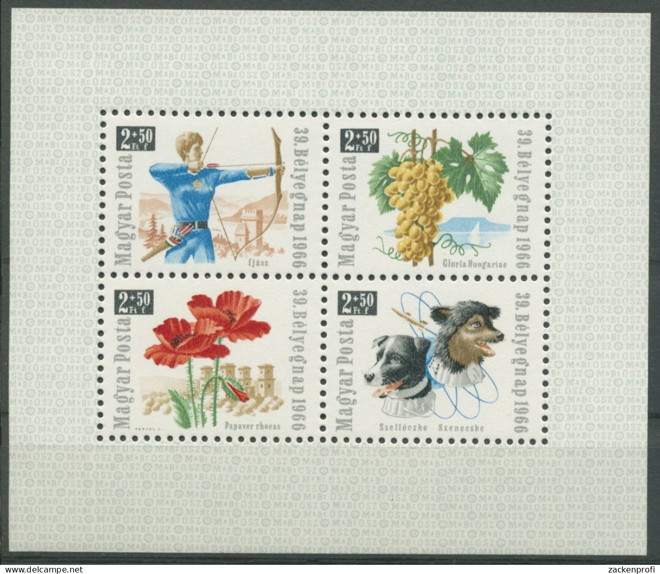 Ungarn 1966 Tag Der Briefmarke Block 55 A Postfrisch (C92426) - Blocks & Sheetlets