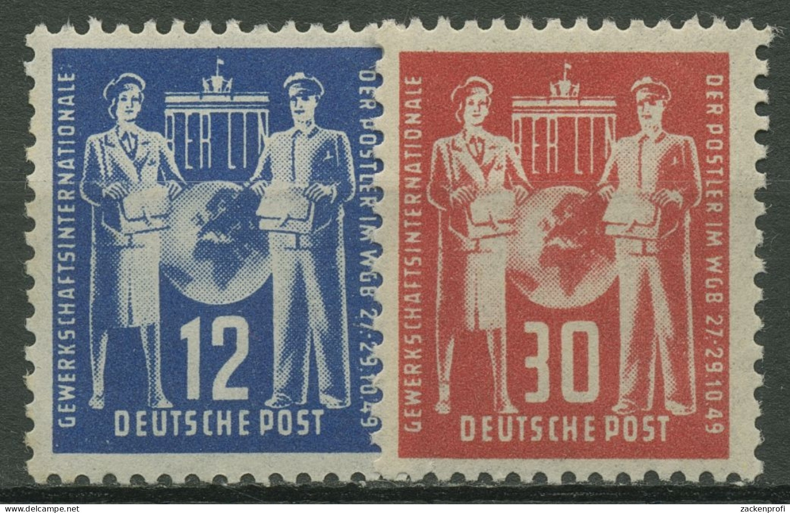 DDR 1949 Gründungskonferenz Weltgewerkschaftsbund 243/44 Postfrisch - Neufs