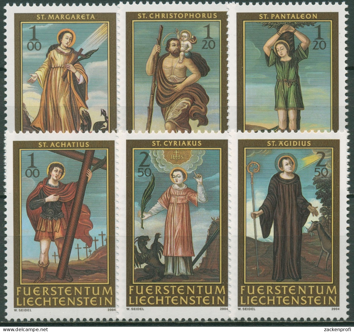 Liechtenstein 2004 Die 14 Nothelfer 1341/46 Postfrisch - Unused Stamps
