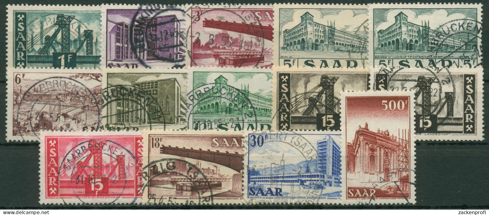 Saarland 1952 Ansichten Aus Dem Saarland 319/37 Gestempelt - Used Stamps