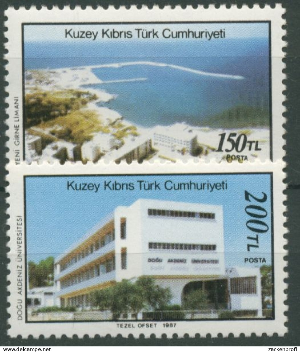 Türkisch-Zypern 1987 Hafen Kyrenia, Universität Nikosia 218/19 Postfrisch - Nuevos