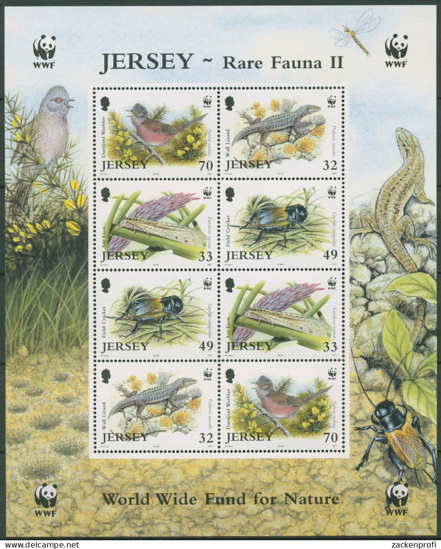 Jersey 2004 WWF Bedrohte Tiere Auf Jersey ZD-Bogen Postfrisch 1143/46 (C90827) - Jersey