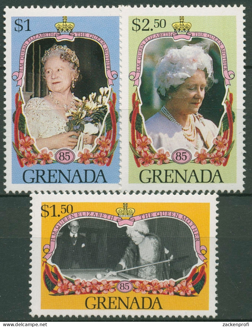 Grenada 1985 85. Geburtstag Von Königinmutter Elisabeth 1391/93 Postfrisch - Grenade (1974-...)