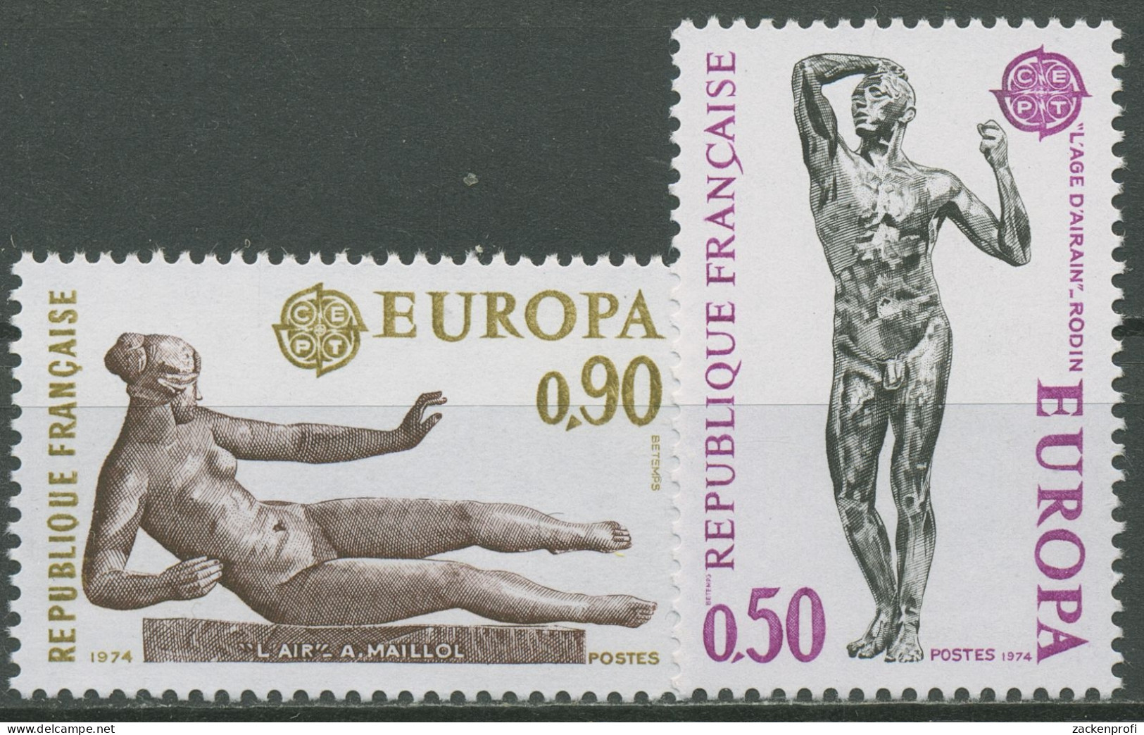 Frankreich 1974 Europa CEPT Skulpturen 1869/70 Postfrisch - Ongebruikt